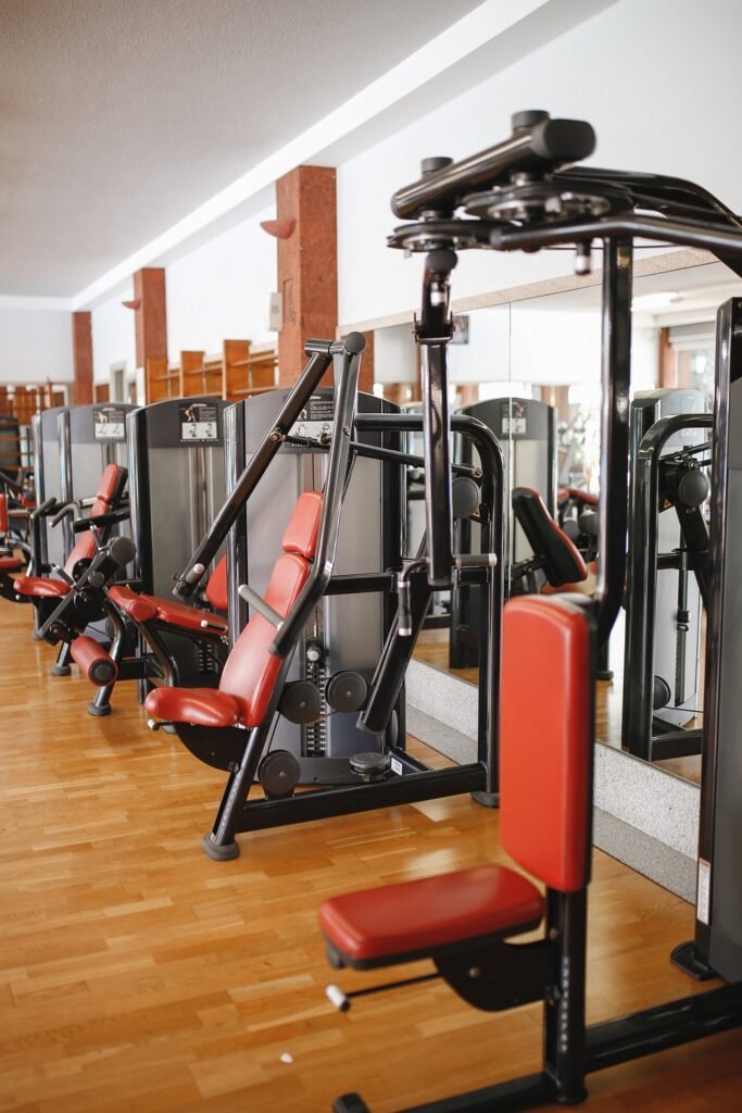 Modern gym with strength machines at Hotel Fariones, luxury hotel in Puerto del Carmen Lanzarote